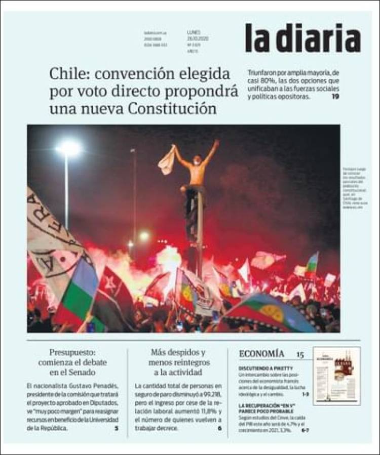 Portada de La Diaria (Uruguay)
