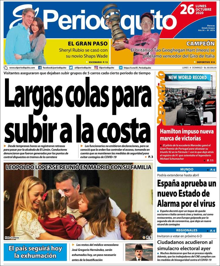 Portada de Periodiquito de Aragua (Venezuela)
