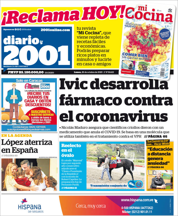 Portada de 2001 - Dosmiluno (Venezuela)