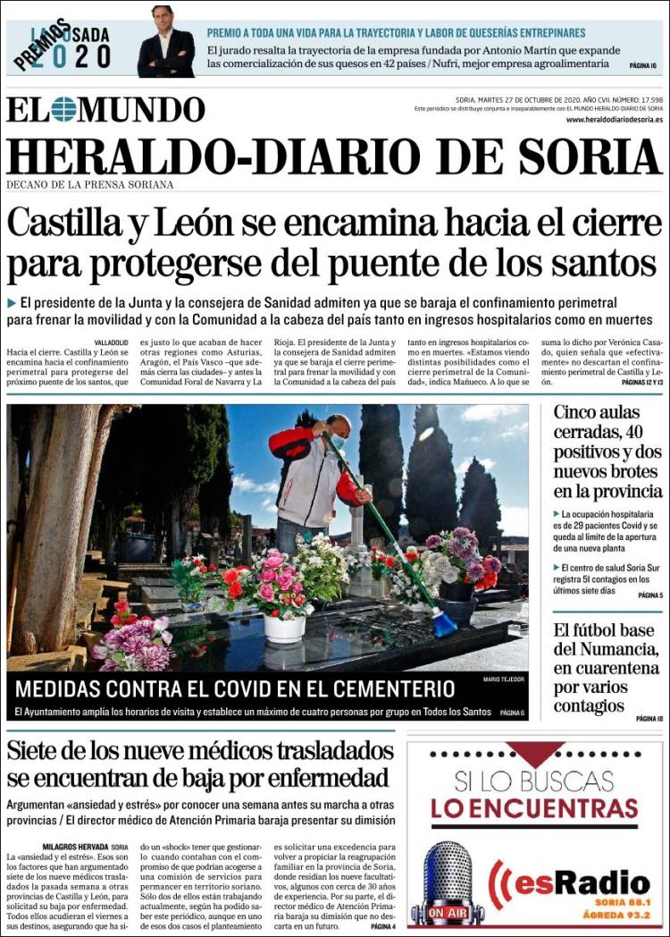 Portada de Diario de Soria (Spain)