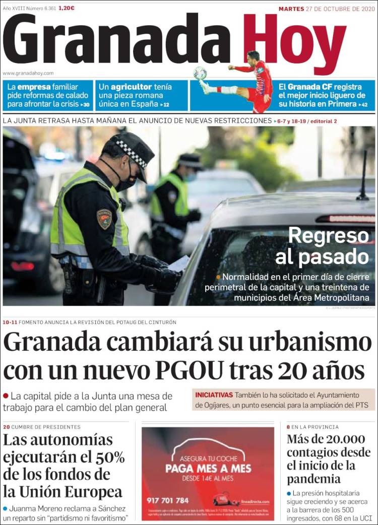 Portada de Granada Hoy (Spain)