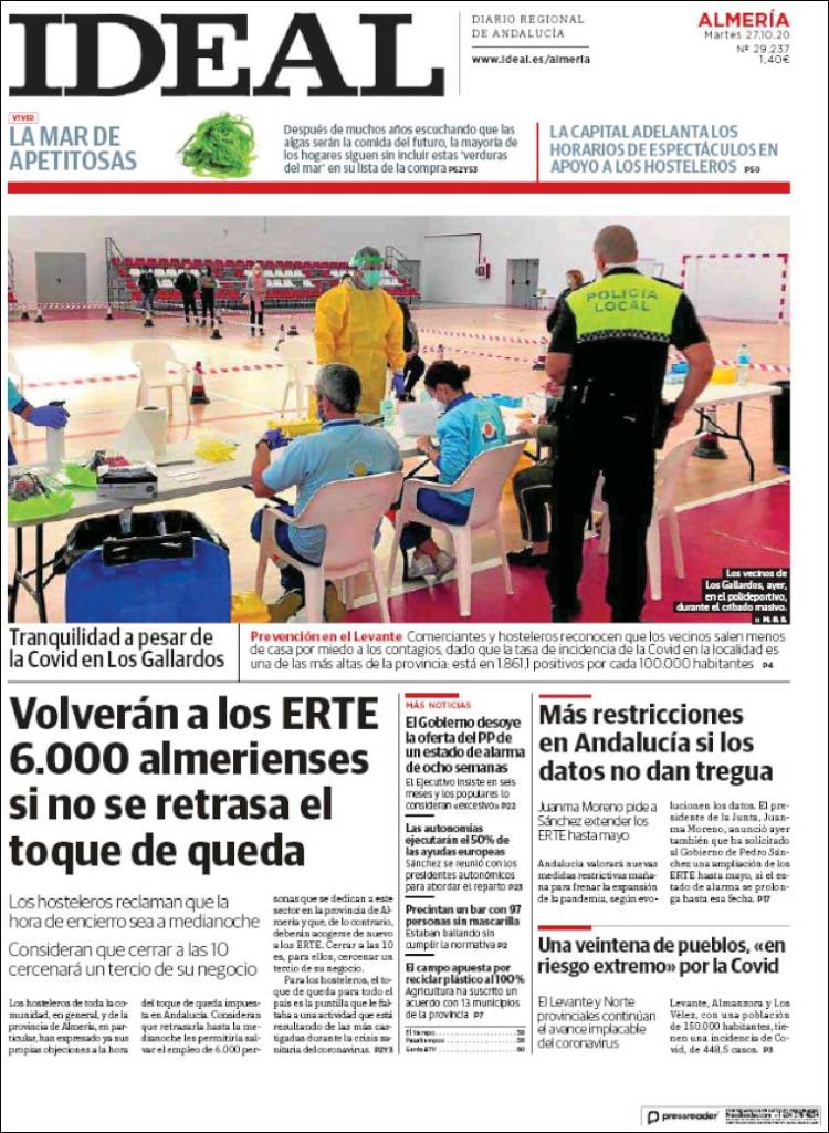 Portada de Ideal Almeria (Spain)