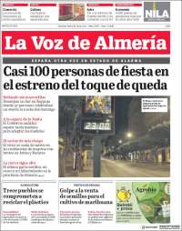 Portada de La Voz de Almería (Spain)