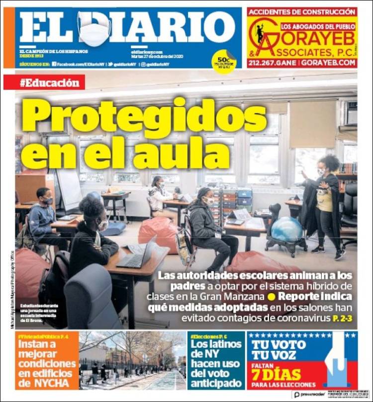 Portada de El Diario NY (USA)