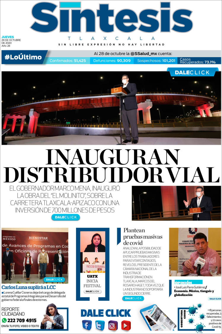 Portada de Síntesis de Tlaxcala (México)