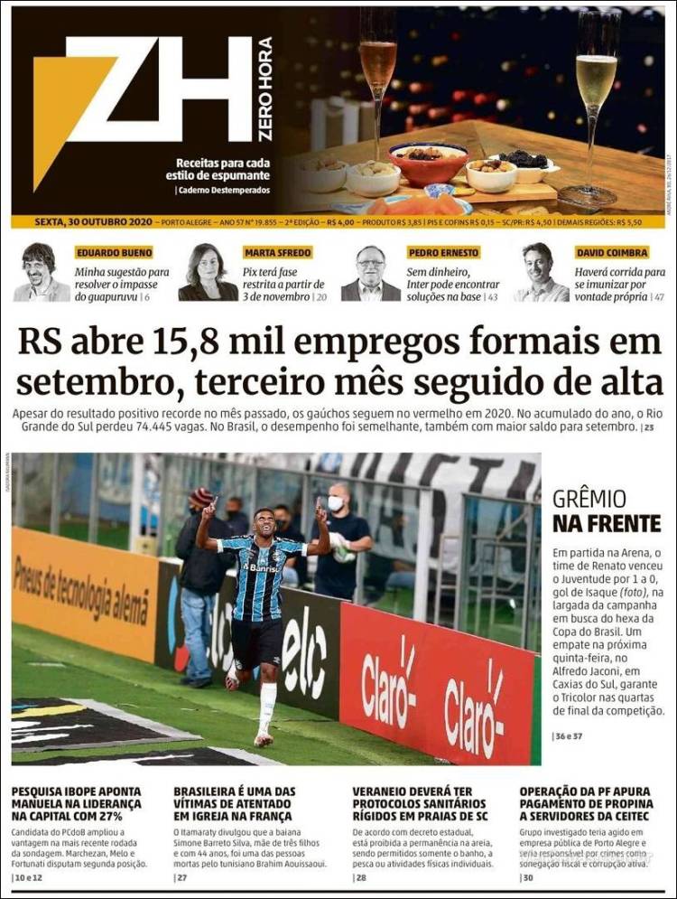 Portada de Zero Hora (Brasil)