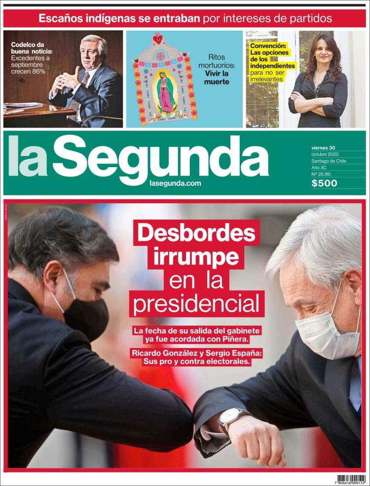 Portada de La Segunda (Chile)