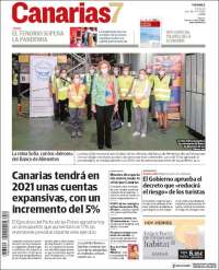 Portada de Canarias 7 (España)