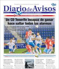 Portada de Diarios de Avisos (España)