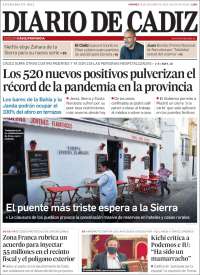 Portada de Diario de Cádiz (España)