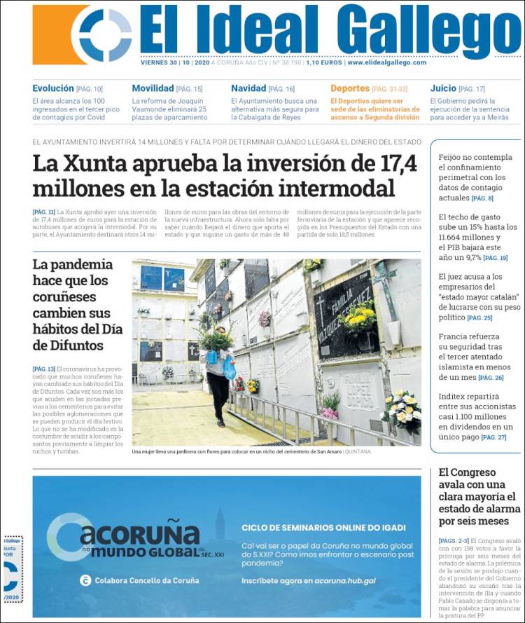 Portada de Diario de Ferrol (España)