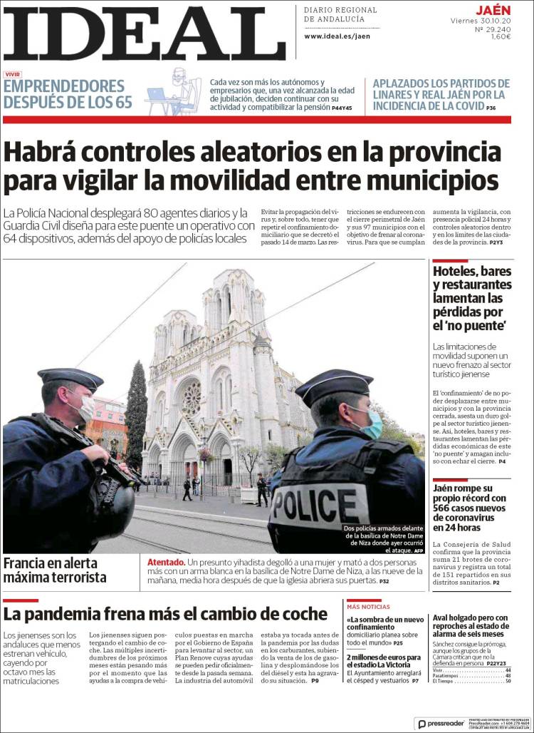 Portada de El Ideal de Jaén (España)