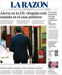 Portada de La Razón (España)