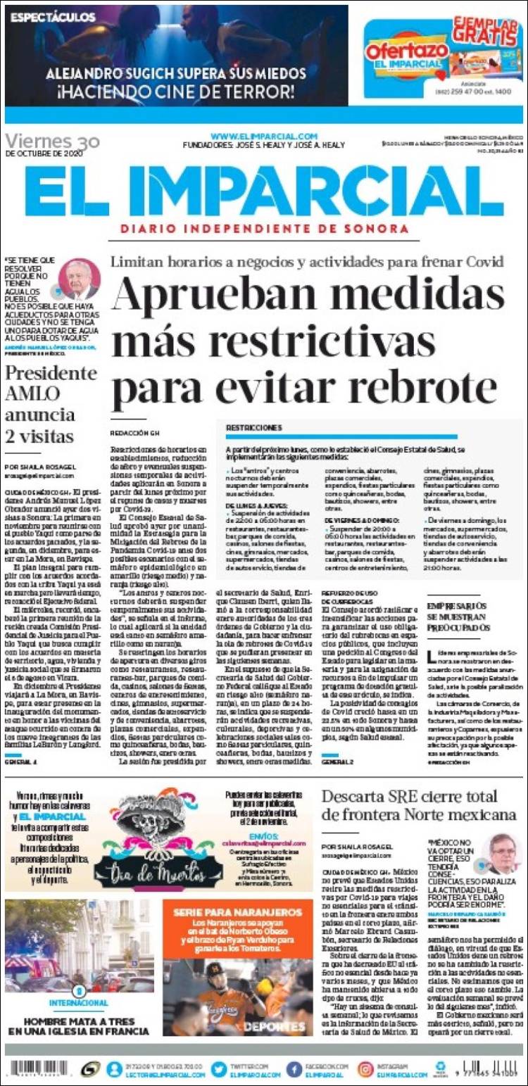 Portada de El Imparcial (M&eacute;xico)