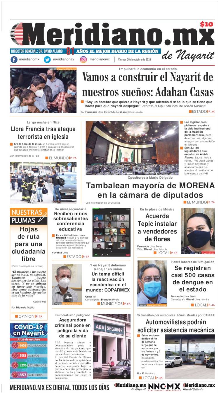 Portada de Meridiano (M&eacute;xico)