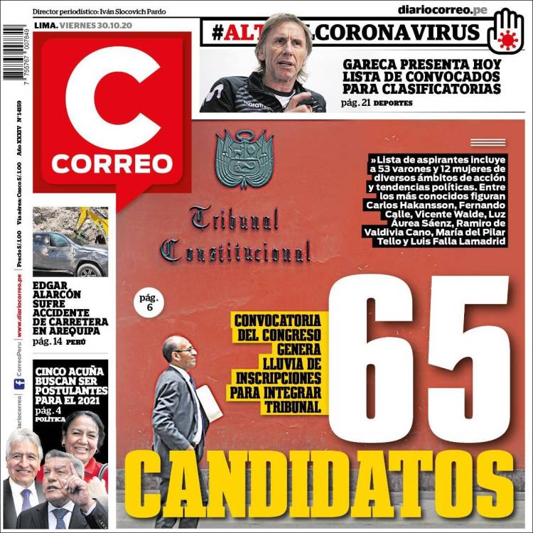 Portada de Diario Correo (Per&uacute;)