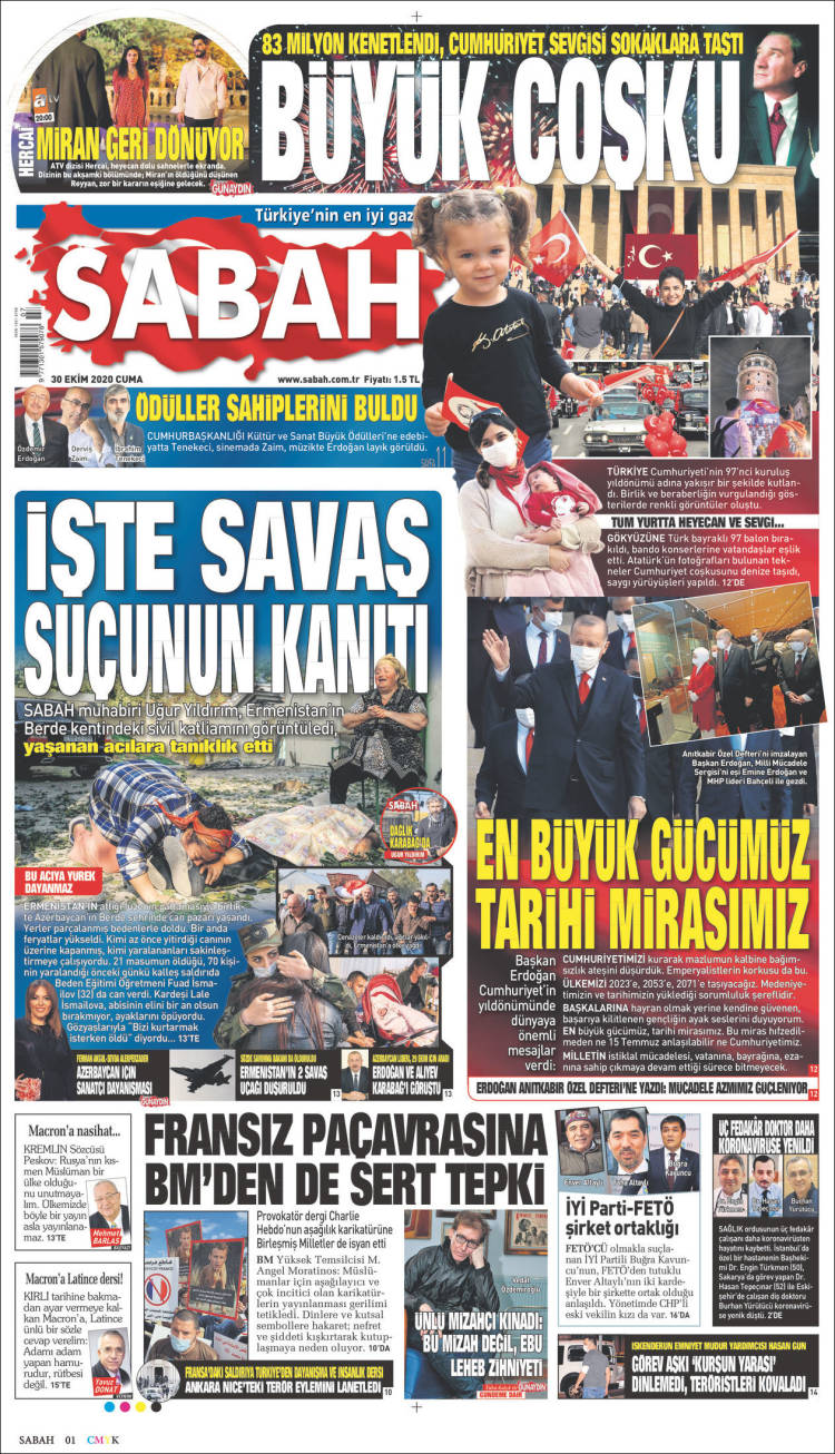 Portada de Sabah (Turqu&iacute;a)