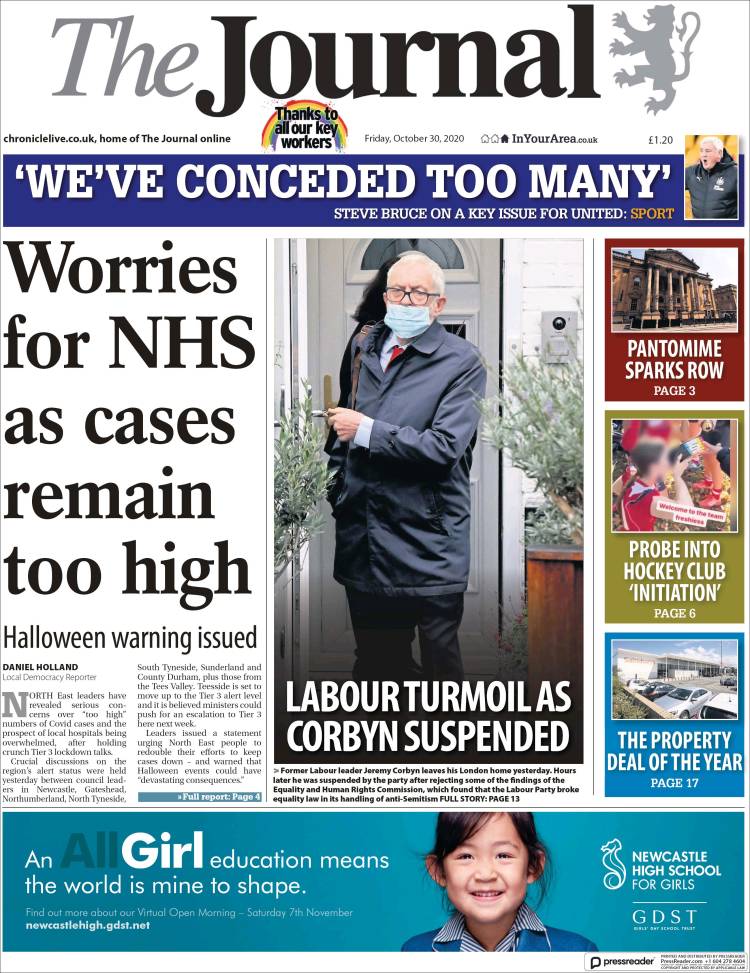 Portada de The Journal (Reino Unido)