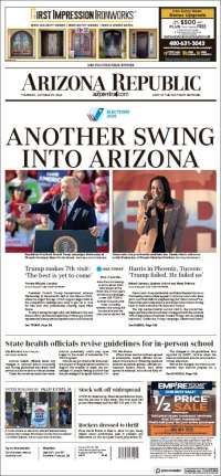 Portada de Arizona Republic News (USA)