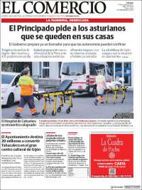 Portada de El Comercio - Gijón (España)