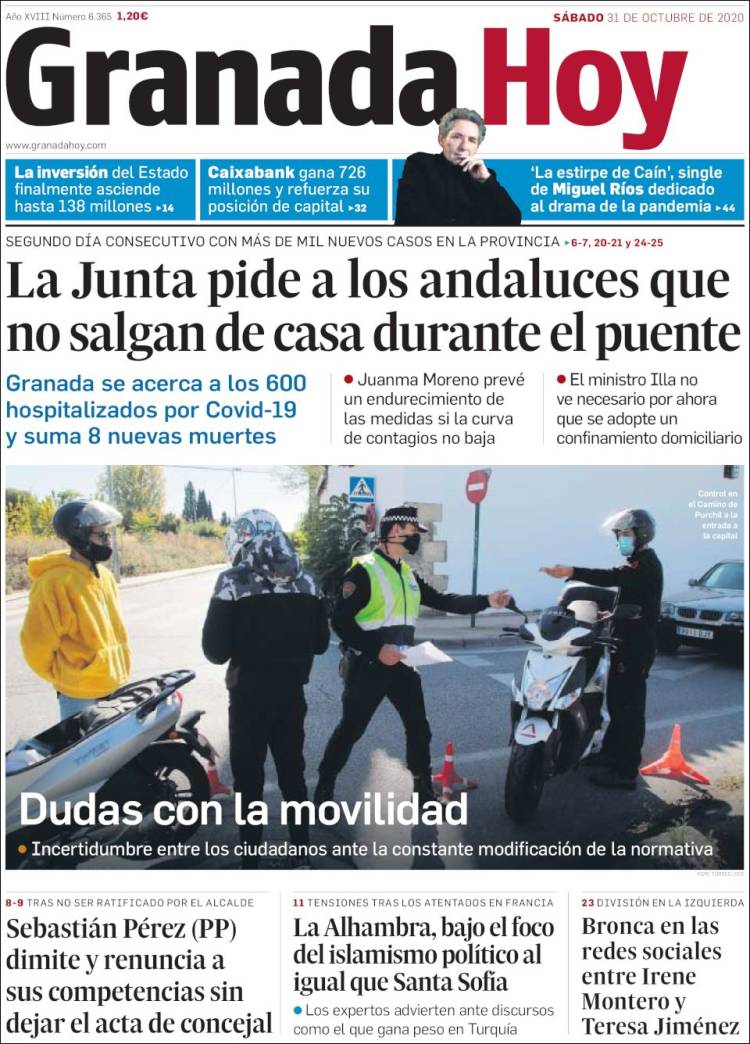 Portada de Granada Hoy (España)