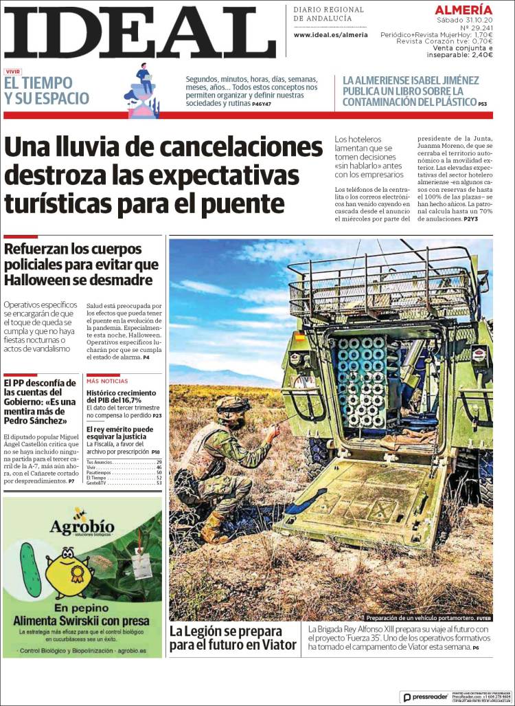 Portada de Ideal Almeria (España)