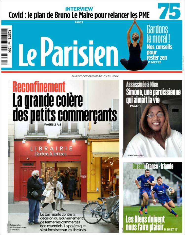 Portada de Le Parisien (Francia)