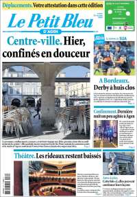 Portada de Le Petit Bleu (Francia)