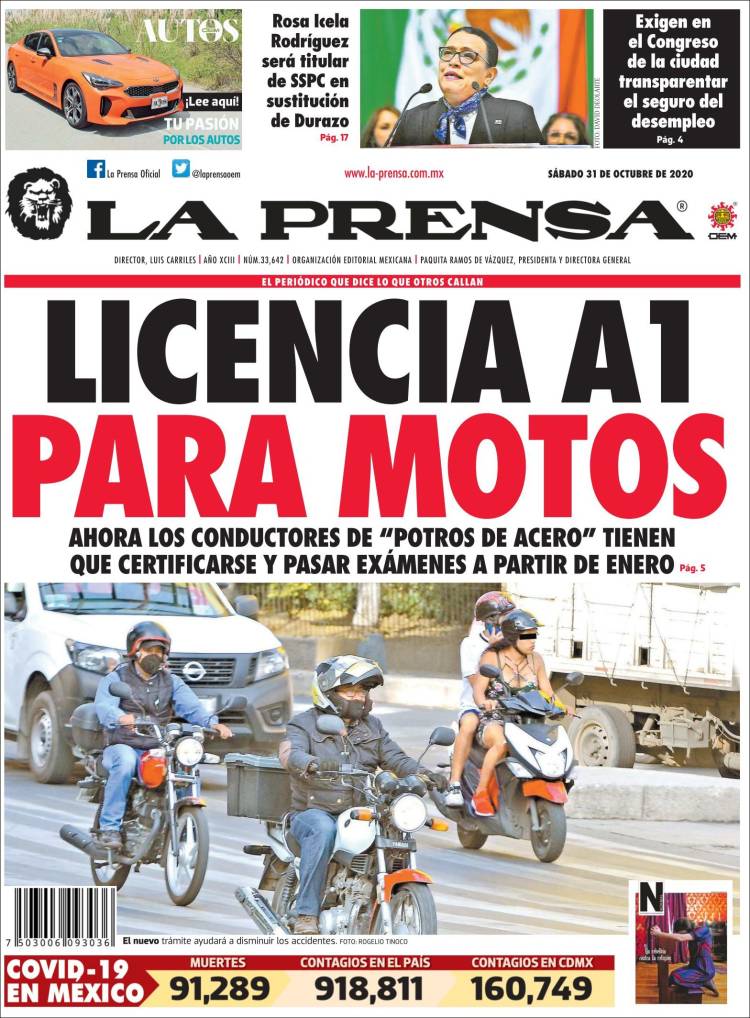 Portada de La Prensa (M&eacute;xico)