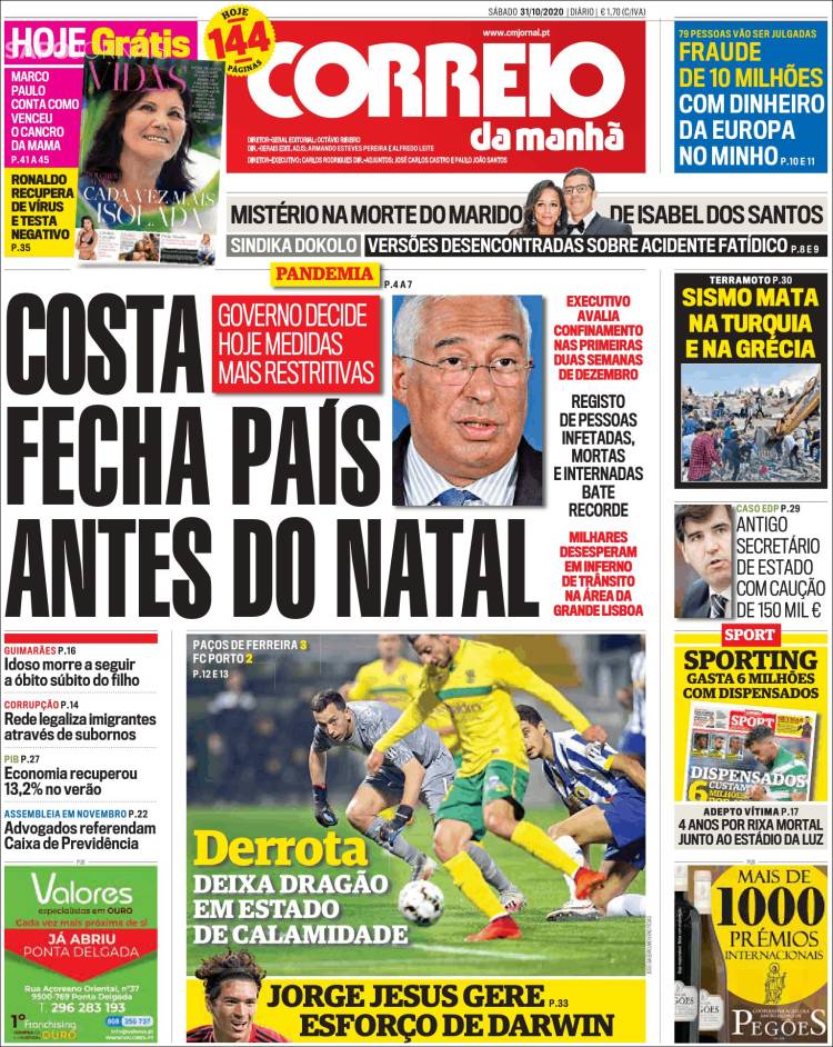 Portada de Correio da Manhã (Portugal)