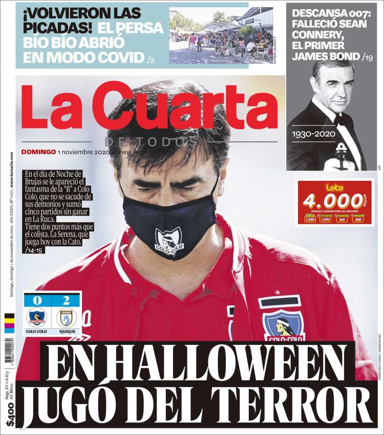 Portada de La Cuarta (Chile)