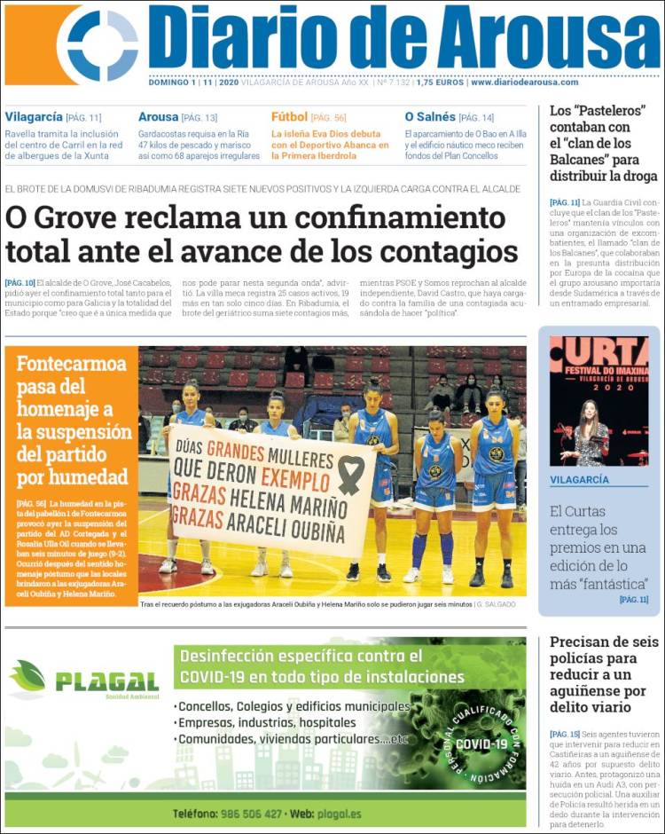 Portada de Diario de Arousa (España)