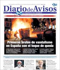 Portada de Diarios de Avisos (España)