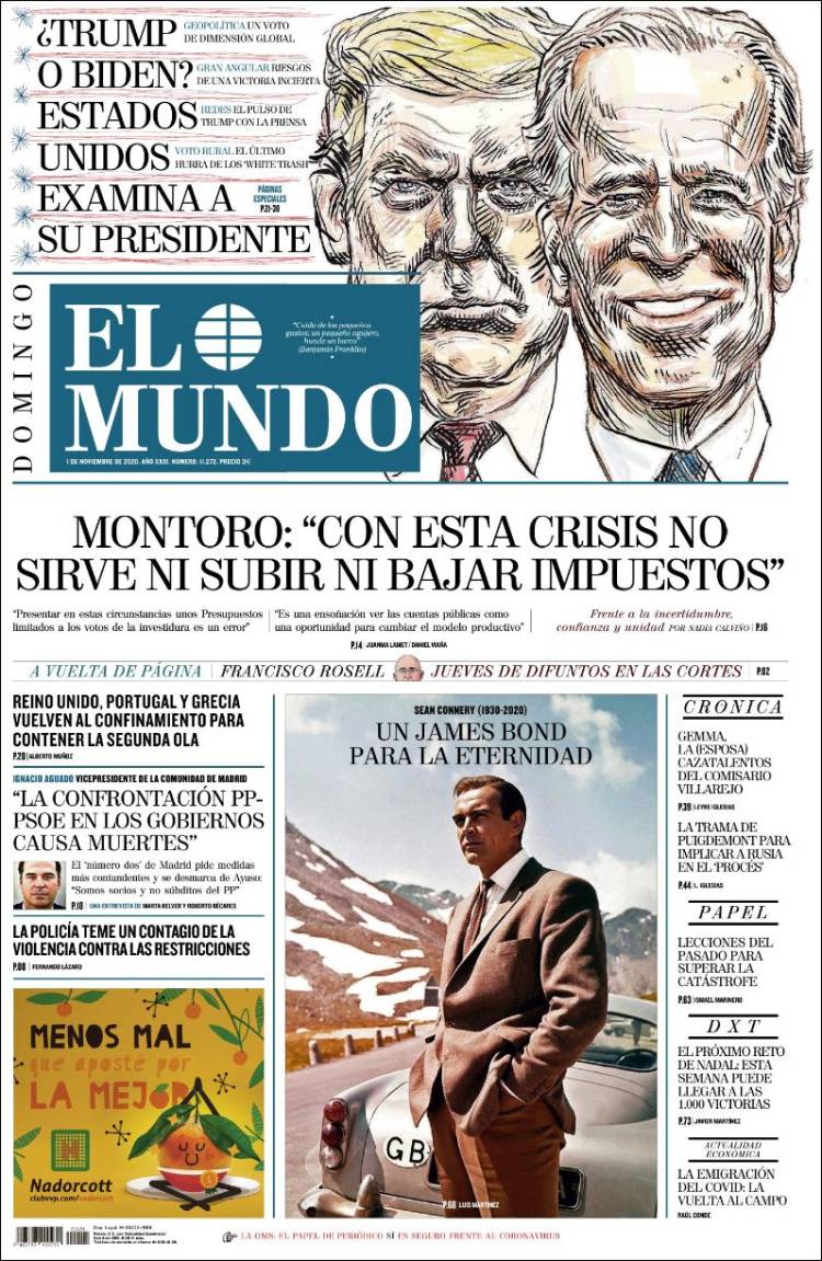 Portada de El Mundo (España)