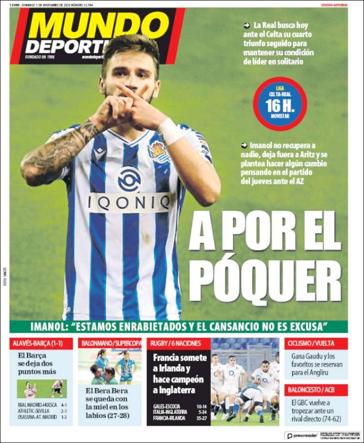 Portada de Mundo Deportivo Gipuzkoa (España)