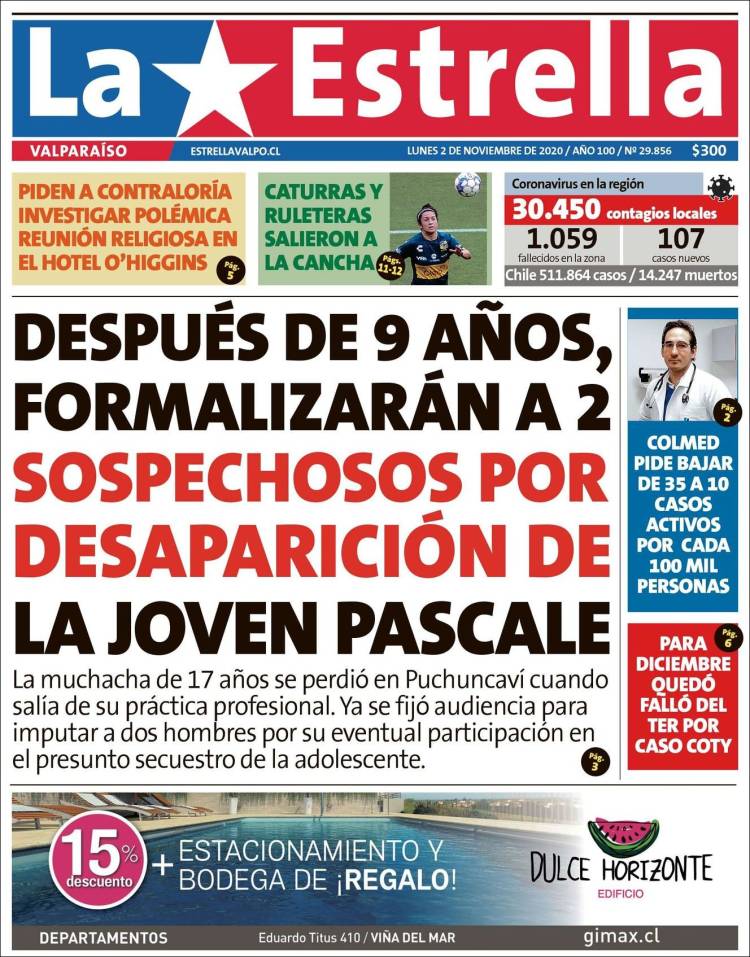 Portada de Estrella de Valparaiso (Chile)