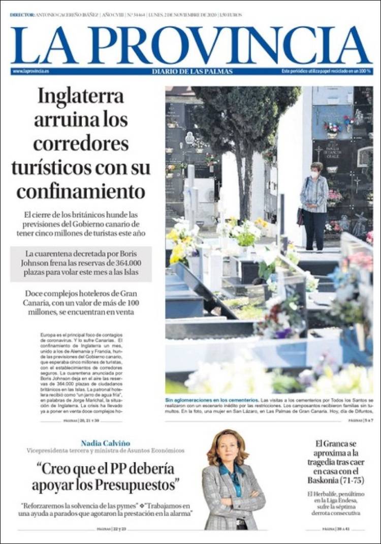 Portada de La Provincia (Espa&ntilde;a)