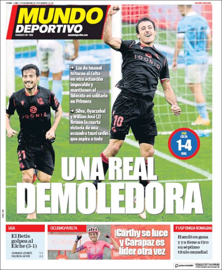 Portada de Mundo Deportivo Gipuzkoa (Espa&ntilde;a)