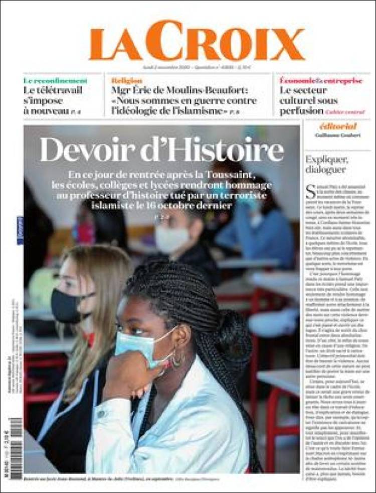 Portada de La Croix (Francia)