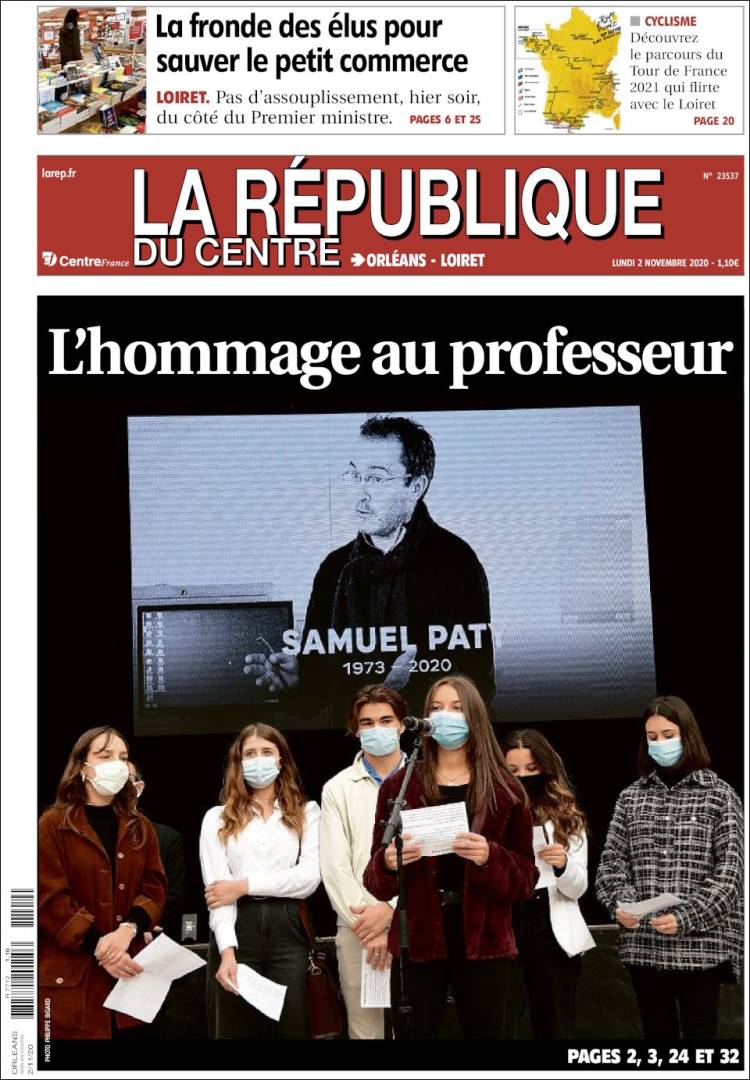 Portada de La République du Centre (Francia)