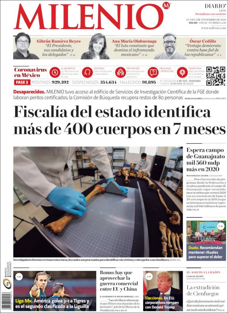Portada de Milenio de León (M&eacute;xico)