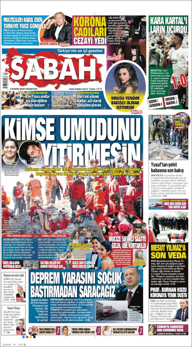 Portada de Sabah (Turqu&iacute;a)