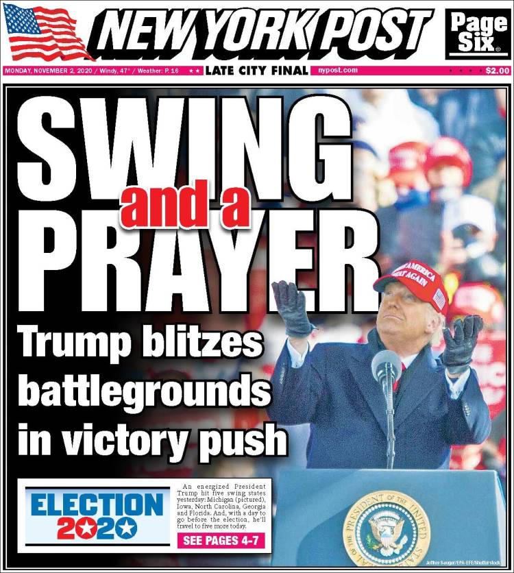 Portada de New York Post (USA)