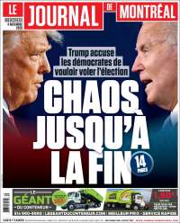 Portada de Le Journal de Montréal (Canadá)