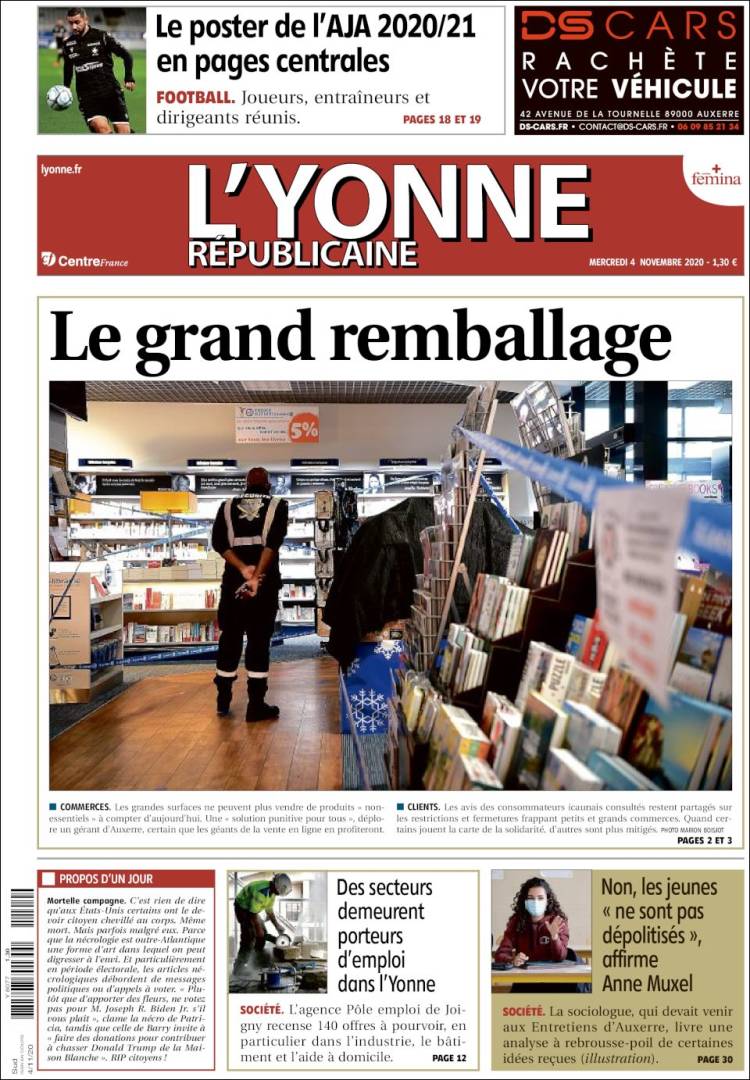 Portada de L'Yonne-Républicaine (Francia)