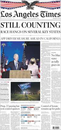 Portada de Los Angeles Times (USA)