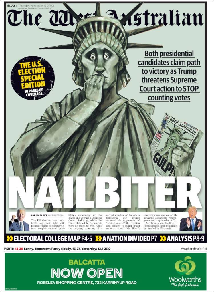 Portada de The West Australian (Australia)