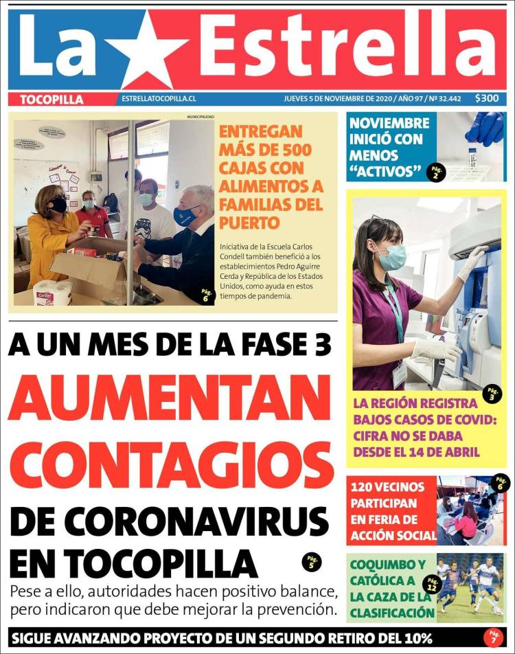 Portada de La Estrella de Tocopilla (Chile)