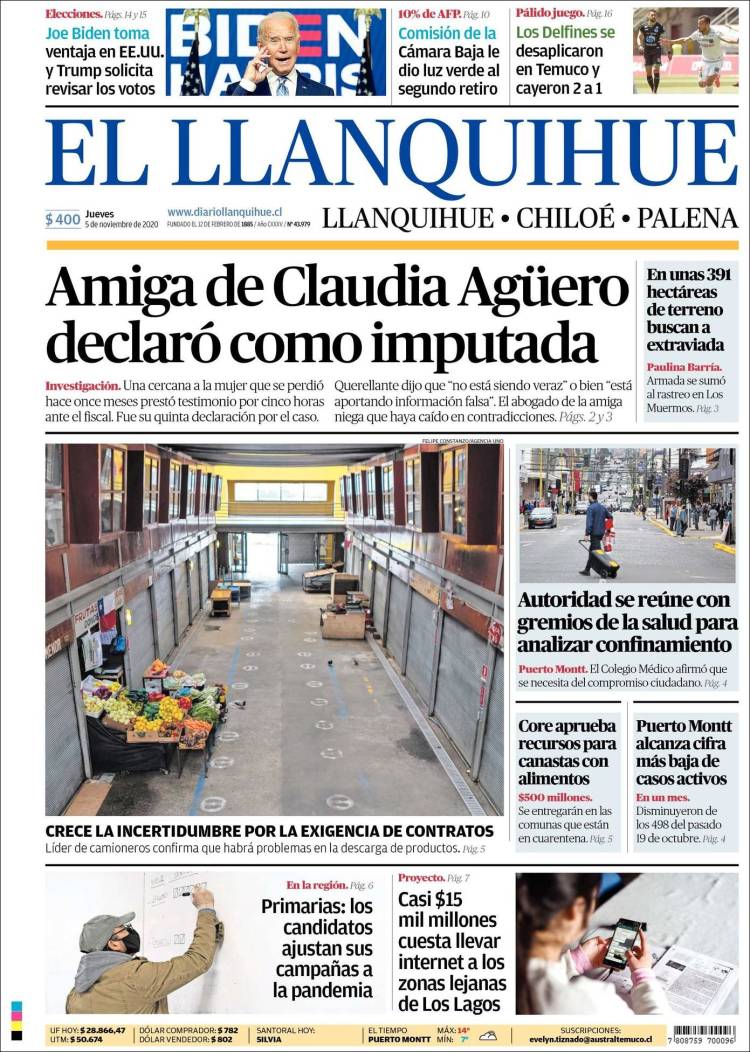 Portada de El Llanquihue (Chile)