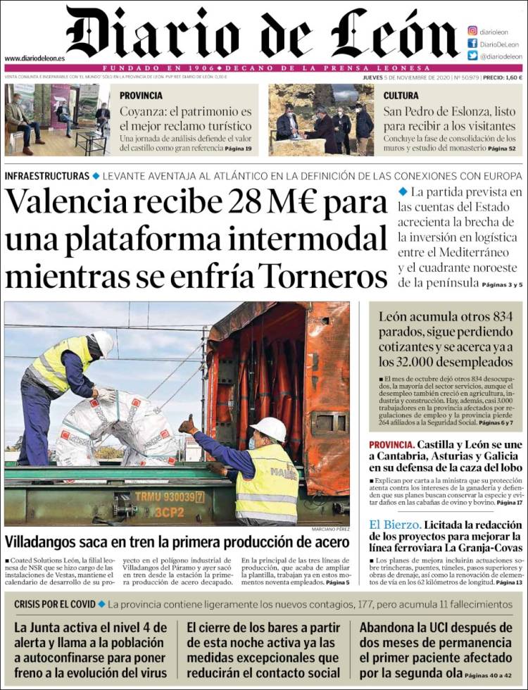 Portada de Diario de León (Espa&ntilde;a)